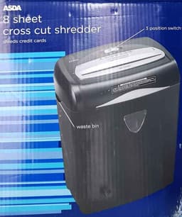 Унищожител на документи, кредитни и дебитни карти - "ASDA" AS880C, с леки транспортни дефекти, внос от Франция 4