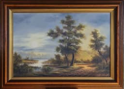 Картина с маслени бои на платно от известен нидерландски художник Brougil, 20th century внос от Нидерландия. 1