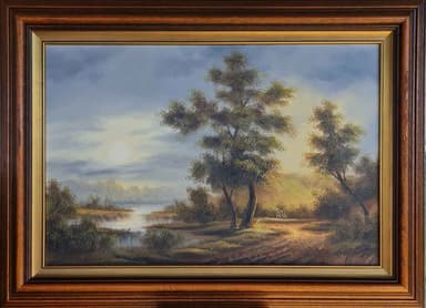 Картина с маслени бои на платно от известен нидерландски художник Brougil, 20th century внос от Нидерландия.