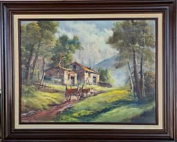 Картина с маслени бои на платно от P. Meurs, 20th century,  внос от Нидерландия. 1