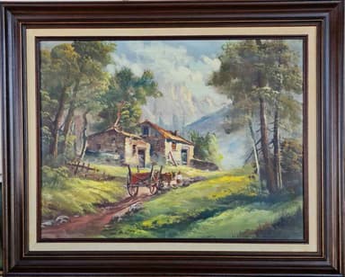 Картина с маслени бои на платно от P. Meurs, 20th century,  внос от Нидерландия.