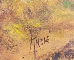 Картина с маслени бои на платно от известен нидерландски художник Andre, datch painter,  20th century  - Netherlands 3