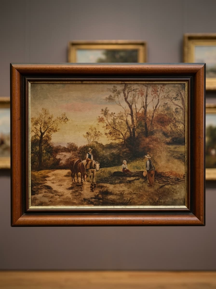 Картина с маслени бои на платно от T.van Reeth, 20th century,  внос от Нидерландия