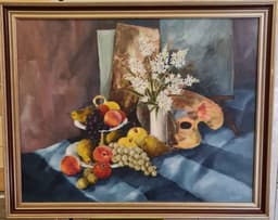 Картина с маслени бои на платно от известен белгийски художник Lamber, 20th century, внос от Нидерландия. 2
