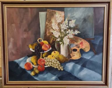 Картина с маслени бои на платно от известен белгийски художник Lamber, 20th century, внос от Нидерландия.