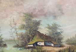 Картина с маслени бои на платно от известен нидерландски художник Roelandt,  20th century внос от Нидерландия. 2