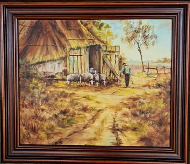 Картина с маслени бои на платно от известен нидерландски художник Andre, datch painter,  20th century  - Netherlands