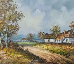 Картина с маслени бои на платно от известен нидерландски художник Walerring, 20th century внос от Нидерландия. 2