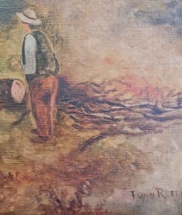 Картина с маслени бои на платно от T.van Reeth, 20th century,  внос от Нидерландия 4