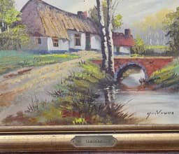 Картина с маслени бои на платно от G. Quidousse 1938-1998,  20th century,  внос от Белгия 2