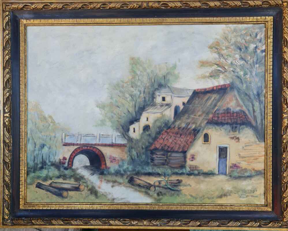 Картина с маслени бои на платно от Нидерландия, 20th century.