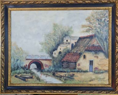 Картина с маслени бои на платно от Нидерландия, 20th century.