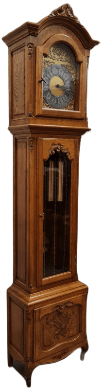 Паркетен часовник в стил Луи 15-ти, топ-състояние от дъб внос от Белгия. 2