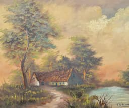 Картина с маслени бои на платно от известен нидерландски художник Roelandt,  20th century внос от Нидерландия. 2