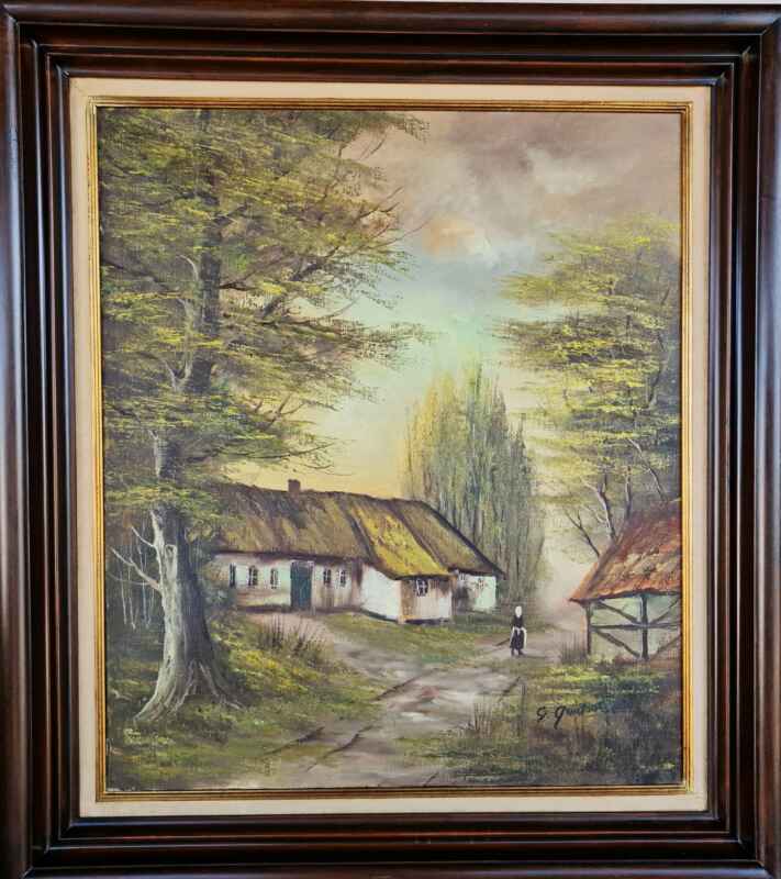 Картина с маслени бои на платно от известен Белгийски художник G. Quidousse ,(1938-1998) 20th century,  внос от Нидерландия.