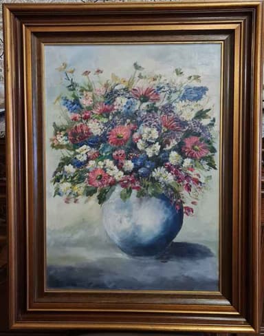 Картина с маслени бои на платно от известен нидерландски художник Hanes, 20th century внос от Нидерландия.