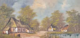Картина с маслени бои на платно от известен нидерландски художник Roelandt,  20th century внос от Нидерландия. 2