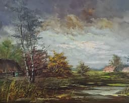 Картина с маслени бои на платно от известен нидерландски художник Gerard Ernens, 1935 - 2017 год., внос от Нидерландия. 3